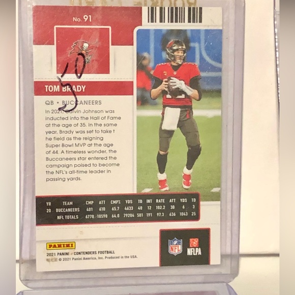 2021 Panini Tom Brady & Buccaneers Card Lot, 11 Cards, Illusion & Contenders - Picture 13 of 16